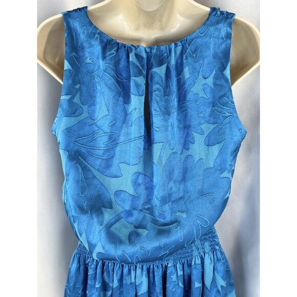 NWT Ramy Brook Blue Dawson Floral Blouson Mini Dress $485 - Picture 8 of 14